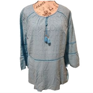 Issac Mizrahi Live Boho Blouse Size 12